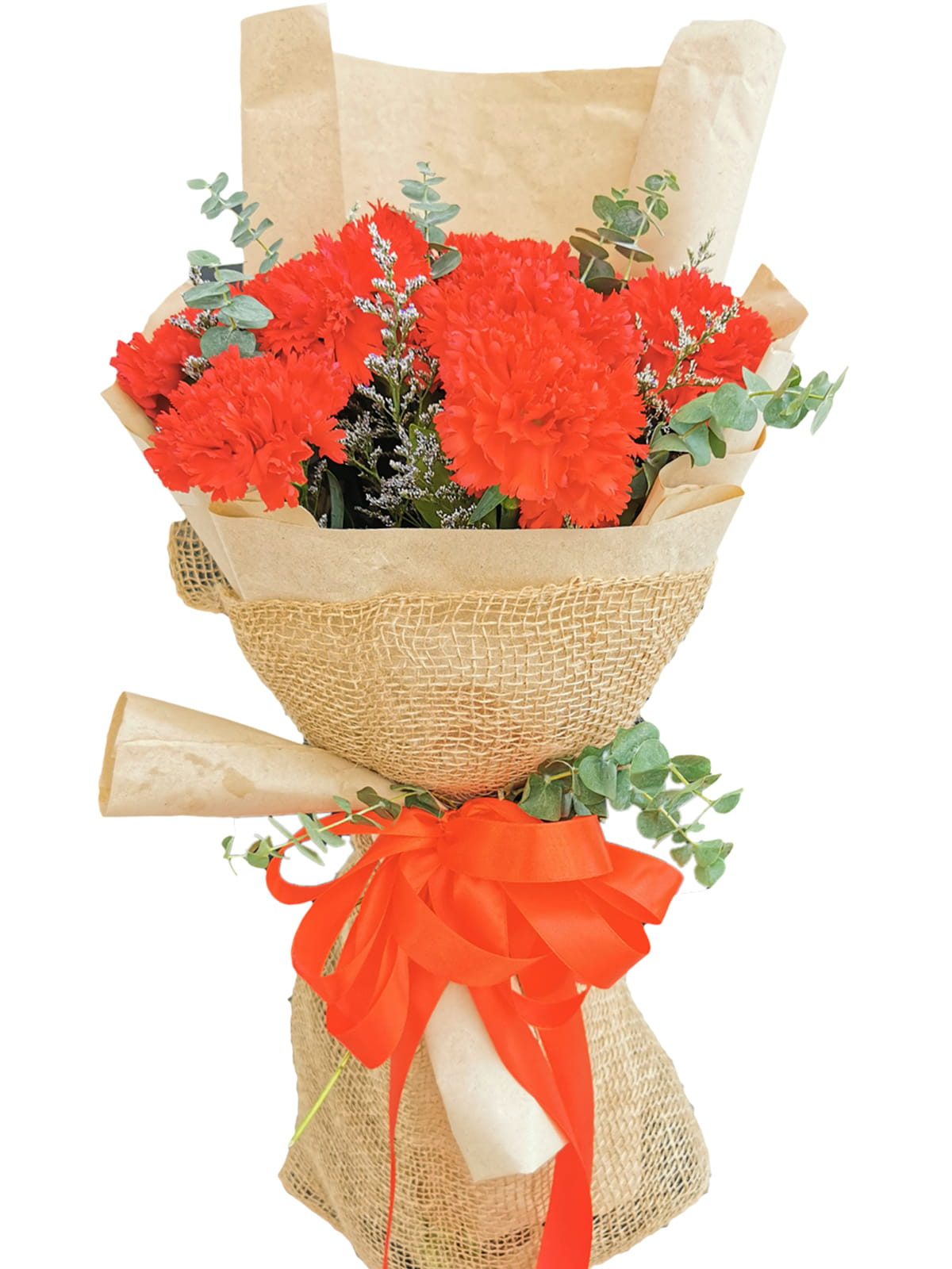 RED Carnation Kraft Jute