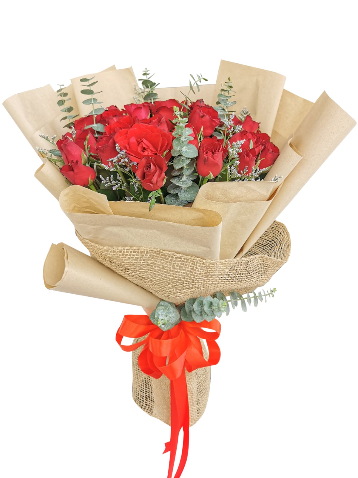 Red Roses 36 Kraft Jute