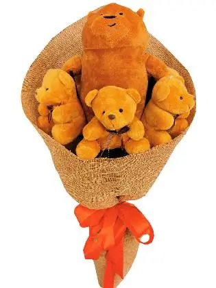 Grizzly Bare & Bears Burlap CH