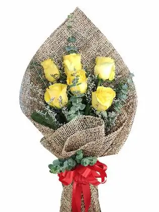 6 yellow ecua burlap PH