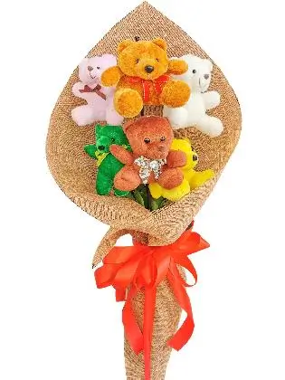 Mix Bears 6 Burlap CH